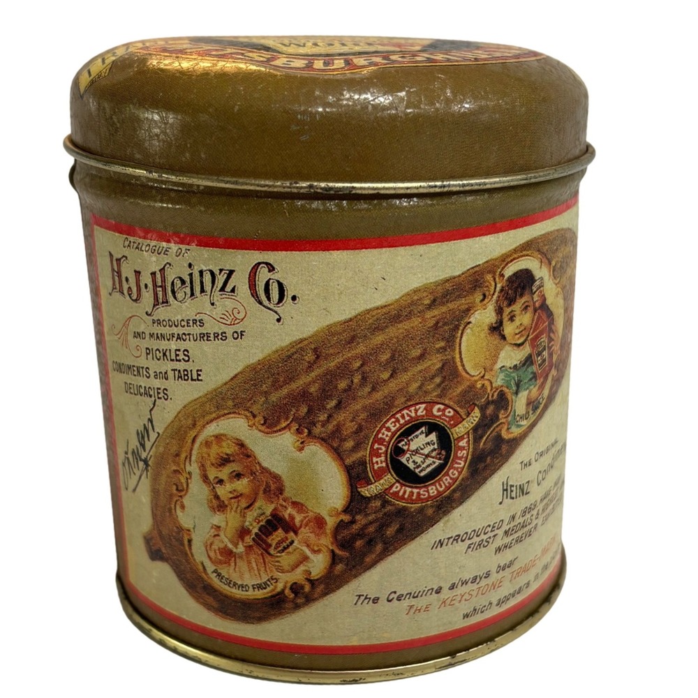 H.J. Heinz Co. Pickle Tin‎ Collectible Condiments Advertising Storage 1992